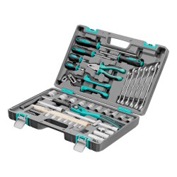 Комплект инструменти Stels, 58 части, CrV, 1/2", усилен куфар
