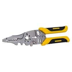 Клещи мултифункционални TopMaster Pro за почистване на кабелна изололация и кримпване 230mm TMP